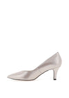 Emis Shimmer Mid Heel Court Shoes, Taupe