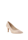 Emis Shimmer Mid Heel Court Shoes, Blush