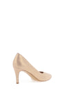Emis Shimmer Streak Heel Court Shoes, Gold