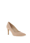 Emis Leather Pointed Toe Court Shoe, Nude