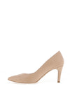 Emis Leather Pointed Toe Court Shoe, Nude