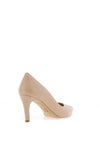 Emis Leather Pointed Toe Court Shoe, Nude