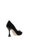Emis Leather Pointed Toe Court Heels, Black