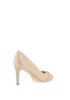Emis Brooch Shimmer Pointed Court Shoes, Gold