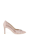 Emis Brooch Shimmer Pointed Court Shoes, Blush