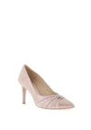 Emis Brooch Shimmer Pointed Court Shoes, Blush