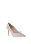 Emis Leather Pearl Brooch Court Heels, Pearl Pink