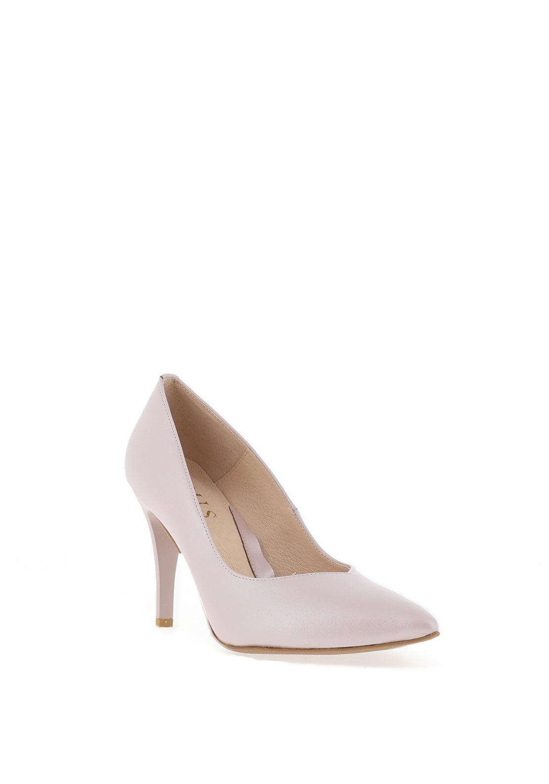 Emis Shimmer Pointed Toe Stiletto Heels, Pearl Pink