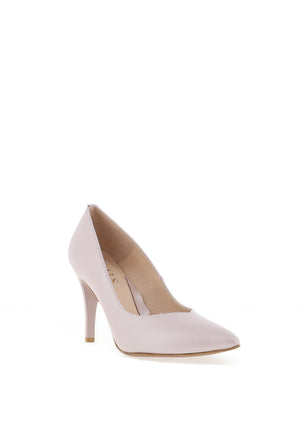 Emis Shimmer Pointed Toe Stiletto Heels, Pearl Pink