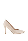 Emis Shimmer Pointed Toe Stiletto Heels, Beige