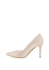 Emis Shimmer Pointed Toe Stiletto Heels, Beige