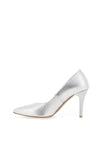 Emis Shimmer Pointed Toe Stiletto Heels, Silver