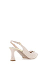 Emis Shimmer Pointed Toe Heels, Beige