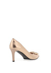 Emis Shimmer Pointed Toe Embellished Heels, Copper