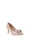 Emis Bow Shimmer Pointed Toe Heels, Blush