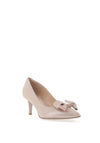 Emis Bow Shimmer Pointed Toe Heels, Blush