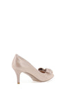 Emis Bow Shimmer Pointed Toe Heels, Blush