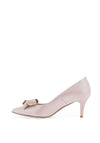 Emis Bow Shimmer Pointed Toe Heels, Pink