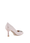 Emis Embellished Brooch Detail Heels, Pink