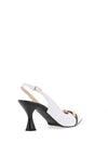 Emis Chain Detail Patent Heels, Black and White