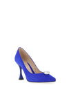 Emis Suede Diamante Heeled Court Shoes, Cobalt Blue
