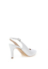 Emis Smooth Shimmering Leather Sling Back Shoes, White