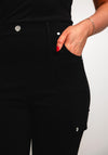 Leon Collection Slim Leg Cargo Trousers, Black