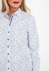 Erfo Polka Dot Button Up Shirt, White