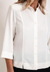 Erfo Embroidered Collar Detail Blouse, Off-White