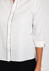 Erfo Cut-Out Trim Blouse, White