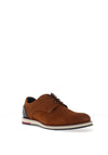 Escape Lucky Vega Nubuck Casual Laced Shoes, Brandy