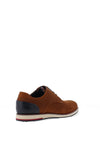 Escape Lucky Vega Nubuck Casual Laced Shoes, Brandy