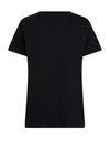 Esqualo Embellished Flower Print T Shirt, Black