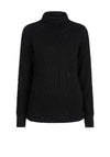 Esqualo Glitter Textured Ruched Top, Black