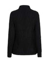 Esqualo Glitter Textured Ruched Top, Black