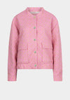 Esqualo Metallic Detail Bomber Jacket, Pink
