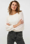 Esqualo Feather Effect Blouse, Off White