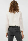 Esqualo Feather Effect Blouse, Off White