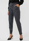 Esqualo Faux Leather Joggers, Grey