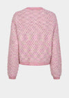 Esqualo Textured Knit Buttoned Cardigan, Pink