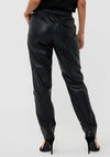 Esqualo Faux Leather Joggers, Black