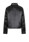Esqualo Shimmer Effect Cropped Shacket, Black