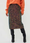 Esqualo Sequin Midi Pencil Skirt, Multicoloured