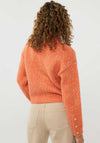 Esqualo Thick Knit Button Up Cardigan, Orange