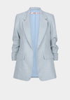 Esqualo Ruched Sleeve Blazer, Blue