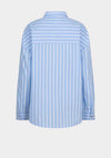 Esqualo Lace Applique Striped Shirt, Blue