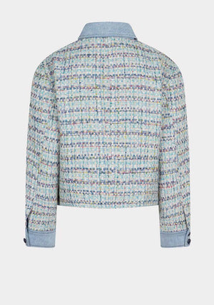 Esqualo Tweed Style Jacket, Blue