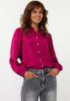 Esqualo Jacquard Flower Blouse, Pink