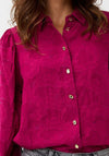 Esqualo Jacquard Flower Blouse, Pink