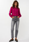 Esqualo Jacquard Flower Blouse, Pink